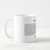 FUNNY Wedding JAHRE Personalisiert Kaffeetasse (Links)