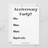 Funny Wedding Jubiläum Party Einladung (Rückseite)