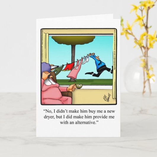 Funny Wedding Jubiläumskarte für sie Karte (Gelbe Blume)