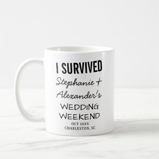 Funny Wedding Merch Custom Wedding Favor Keepsake Kaffeetasse (Links)