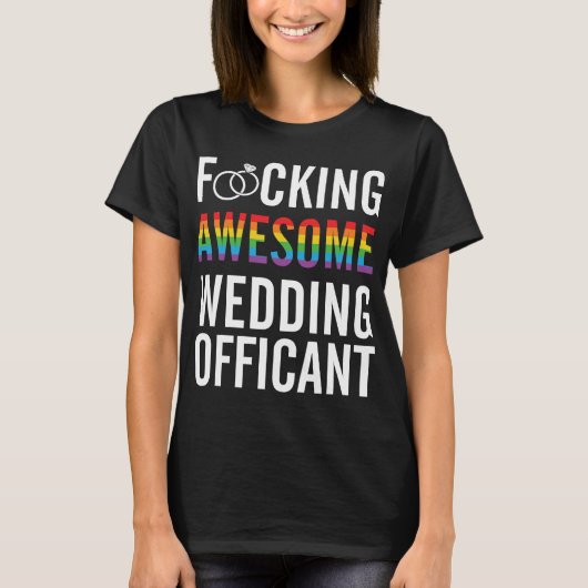Funny-Wedding-Officiant-LGBT-Wedding T-Shirt (Vorderseite)