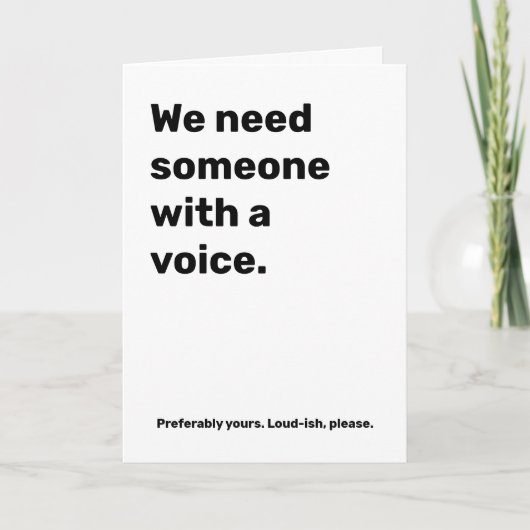 Funny Wedding Officiency Vorschlag Card - Loud Voi Karte (Vorderseite)