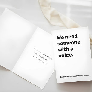 Funny Wedding Officiency Vorschlag Card - Loud Voi Karte