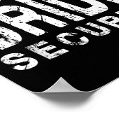 Funny Wedding Party Gift Bridge Security Ring Bear Poster (Ecke)