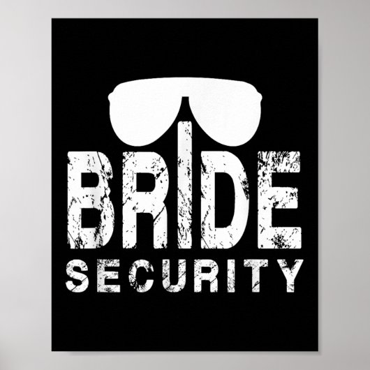 Funny Wedding Party Gift Bridge Security Ring Bear Poster (Vorne)