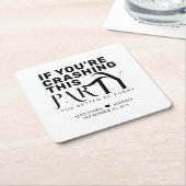 Funny Wedding Party Quote Gastgeschenk Hochzeit Dr Rechteckiger Pappuntersetzer (angewinkelt)