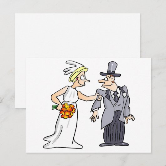 Funny Wedding Picture Postkarte (Vorne/Hinten)
