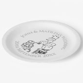 Funny Wedding Reception Paper Teller (Schrägansicht)