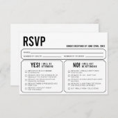 Funny Wedding Response UAWG Enclosure Card Begleitkarte (Vorne/Hinten)