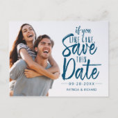 Funny Wedding rettet das Datum Postkarte (Vorderseite)