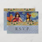Funny Wedding RSVP Baroque Verziert Figurative (Vorne/Hinten)