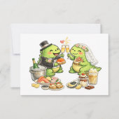 Funny Wedding RSVP Karte (Vorderseite)