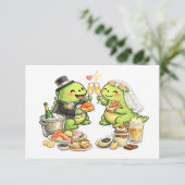 Funny Wedding RSVP Karte (Stehend Vorderseite)