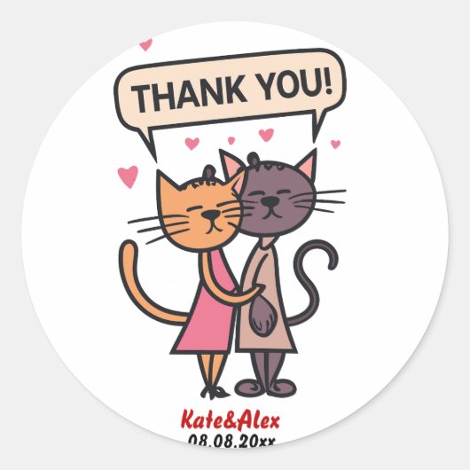 Funny Wedding Runder Aufkleber (Vorderseite)