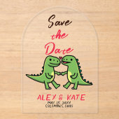 Funny Wedding Save the Date  Acryleinladungen (Vorderseite)
