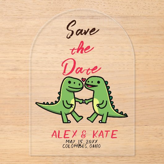 Funny Wedding Save the Date  Acryleinladungen (Vorderseite)