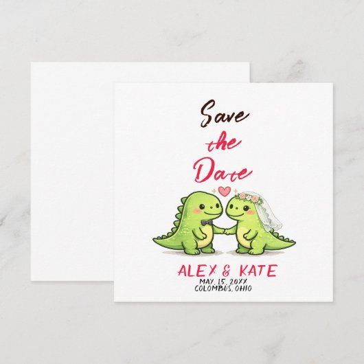 Funny Wedding Save the Date  Einladung (Vorne/Hinten)