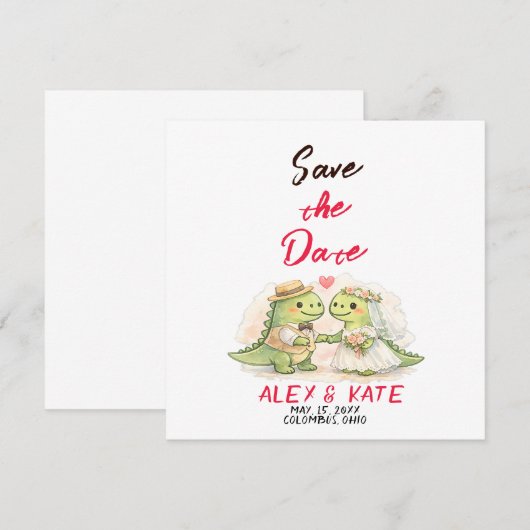 Funny Wedding Save the Date  Einladung (Vorne/Hinten)