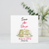 Funny Wedding Save the Date  Einladung (Stehend Vorderseite)