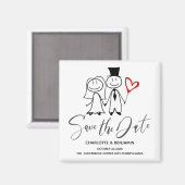 Funny Wedding Save the Date Magnet (Vorderseite/Rückseite)