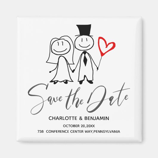 Funny Wedding Save the Date Magnet (Vorne)
