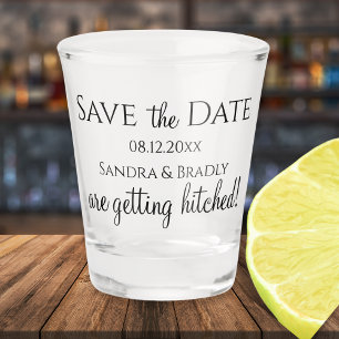 Funny Wedding Save the Date wird getroffen Schnapsglas
