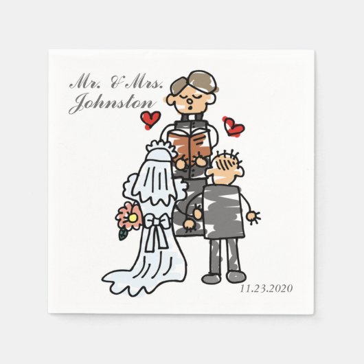 Funny Wedding Serviette (Vorderseite)