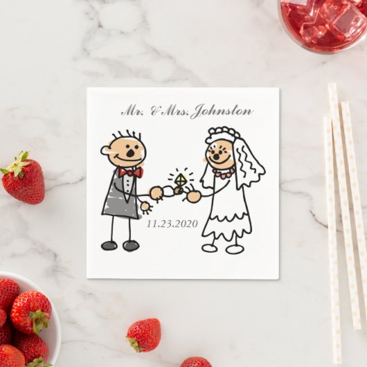 Funny Wedding Serviette (Beispiel)