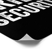 Funny Wedding Shirt Bridge Security Poster (Ecke)