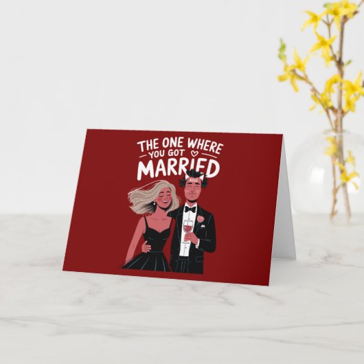 Funny Wedding Verlobung Glückwunsch Karte (Gelbe Blume)