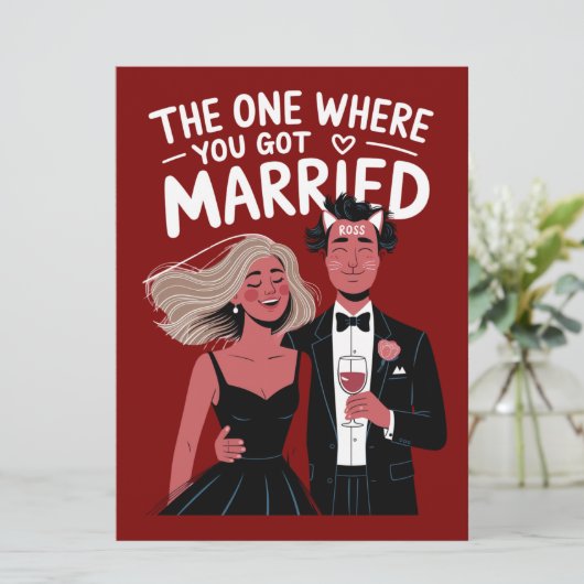 Funny Wedding Verlobung Glückwunsch Karte (Stehend Vorderseite)