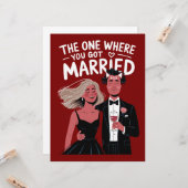 Funny Wedding Verlobung Glückwunsch Karte (Vorderseite/Rückseite Beispiel)