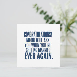 Funny Wedding Verlobung Glückwunsch Verheiratet Karte