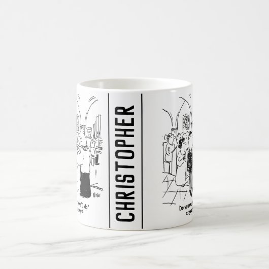 Funny Wedding Vows - Ich tue als letzte Antwort Kaffeetasse (Mittel)