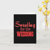 Funny Wedding Workout Premium - Bride Groom Marria Karte (Gelbe Blume)