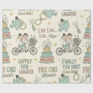 Funny wedding wrapping paper geschenkpapier