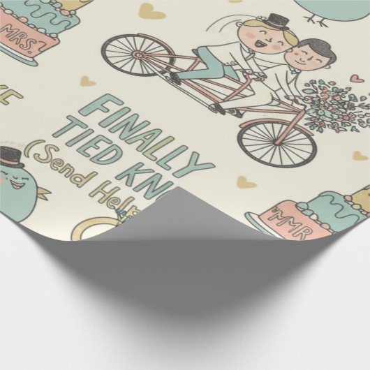 Funny wedding wrapping paper  geschenkpapier (Ecke)
