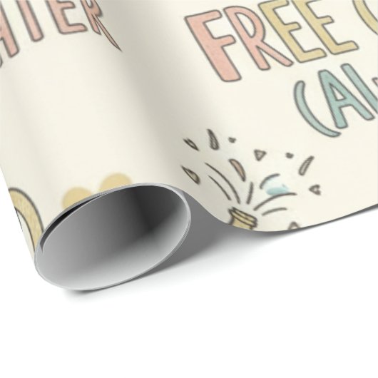 Funny wedding wrapping paper  geschenkpapier (Rolleneckpunkt)