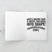 FUNNY WEDING GRATULATIONS CARD, BOOTCAMP CARD KARTE (Innenseite)