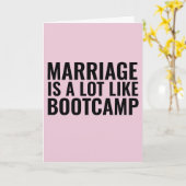 FUNNY WEDING GRATULATIONSKARTE, BOOTCAMP KARTE (Gelbe Blume)