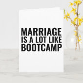 FUNNY WEDING GRATULATIONSKARTE, BOOTCAMP KARTE (Gelbe Blume)