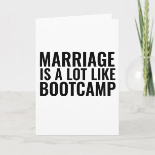 FUNNY WEDING GRATULATIONSKARTE, BOOTCAMP KARTE