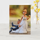 FUNNY WEDING Grußkarte, widerstrebendes Erwachen Karte (Gelbe Blume)