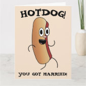 FUNNY WEDING HOTDOG GRATULALATIONS GREETING CARD KARTE (Vorderseite)