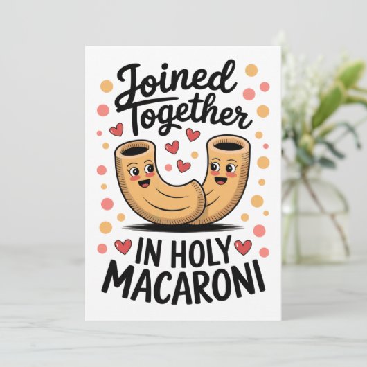 Funny Wedriage Verlobung Einladung (Stehend Vorderseite)