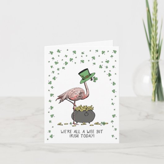 Funny Wee bit Irish St Patrick’s Day Card Karte (Vorderseite)
