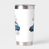 Funny Wee-Woo Car Cartoon  Thermobecher (Links)
