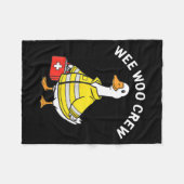 Funny Wee Woo Crew Goose Emt Paramedic Firefighter Fleecedecke (Vorderseite (Horizontal))