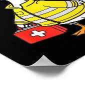 Funny Wee Woo Crew Goose Emt Paramedic Firefighter Poster (Ecke)