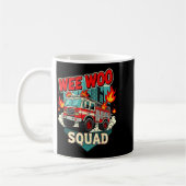 Funny Wee Woo Squad Fire Department Firefighter Fi Kaffeetasse (Links)